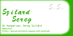 szilard sereg business card